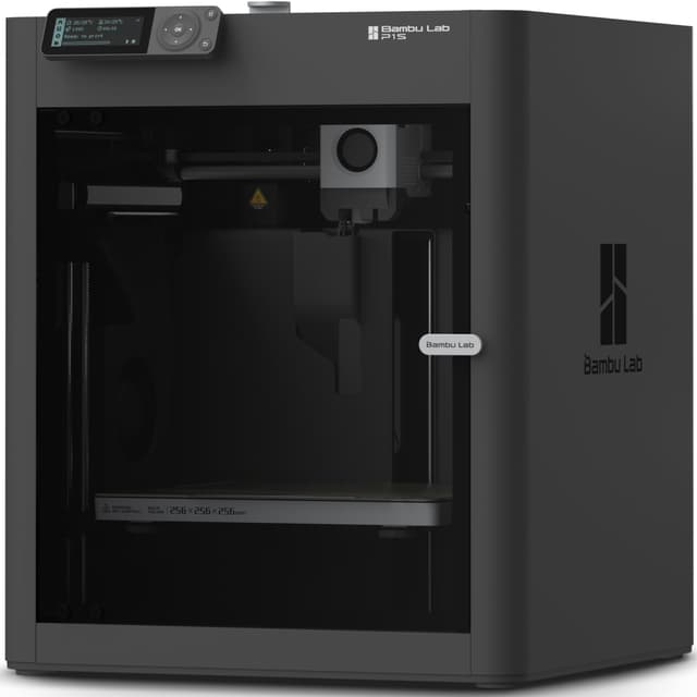 Bambu Lab P1S 3D Printer, Fully Enclosed, Support Up to 16 Colors/Multi Materials, 500mm/s Fast Printing & High Precision, CoreXY & Auto Bed Leveling, Ready-to-Use FDM 3D Printers Large Print Size