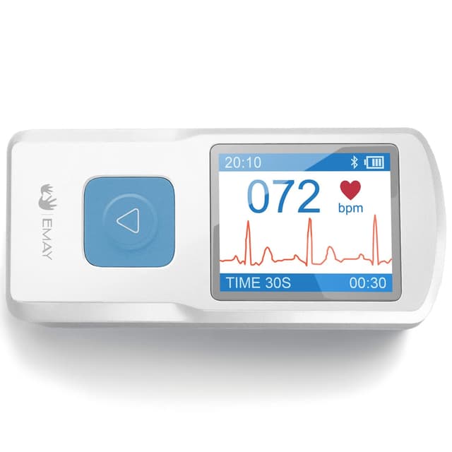 EMAY Portable ECG Monitor | Record ECG and Heart Rate | Compatible with Smartphone and PC