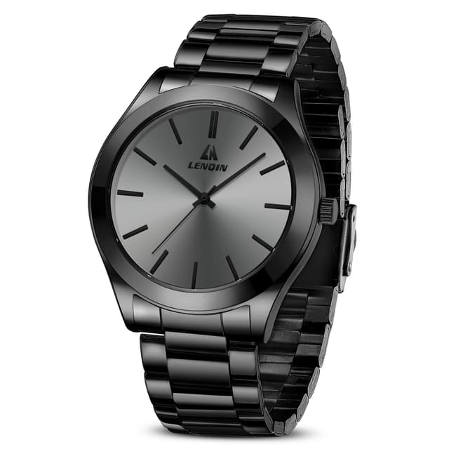 LN LENQIN Mens Watches Waterproof Stainless Steel Watch for Men Analog Quartz Fashion Business Designer Wristwatch