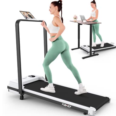 FUNMILY Walking Pad Treadmill with Incline, Foldable Treadmills for Home Office, Portable Walking Pad 300lbs Capacity, Remote Control, 2s Folding Treadmill