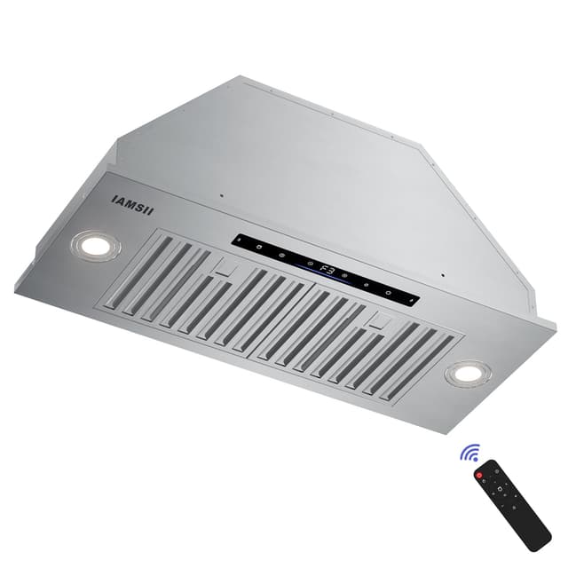 Range Hood Insert 36 inch,Built-in Kitchen Hood with 900 CFM, Ducted/Ductless Convertible Kitchen Vent Hood,Stainless Steel Stove Hood with 4 Speed Gesture Sensing&Touch Control Panel