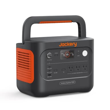 Jackery Explorer 1000 v2 Portable Power Station,1070Wh LiFePO4 Battery,1500W AC/100W USB-C Output, 1 Hr Fast Charge, Solar Generator for Camping,Emergency, RV, Off-Grid Living(Solar Panel Optional)