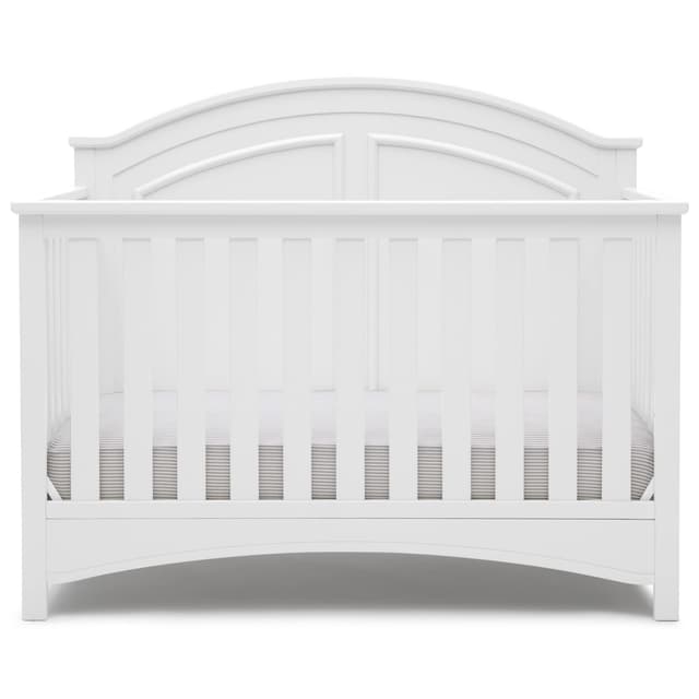 Delta Children Perry 6-in-1 Convertible Crib - Greenguard Gold Certified, Bianca White