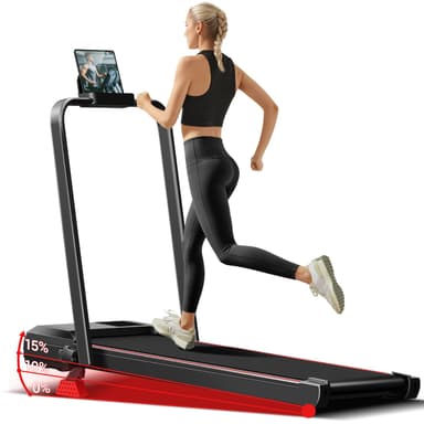 3-in-1 Walking Pad with 15% Incline, Portable Under Desk Treadmill, Foldable Treadmills for Home and Office, 2.5 HP Quiet Walking Pad Treadmill with 300 LBS Capacity