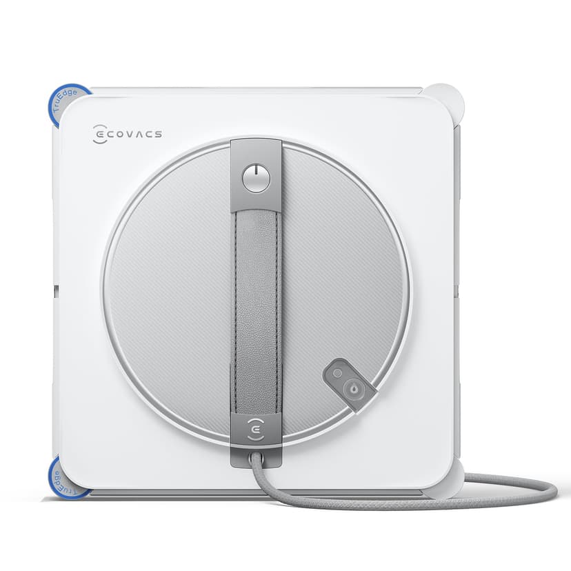 ECOVACS WINBOT W2S Window Cleaning Robot, Intelligent Edge-to-Edge Cleaning with TruEdge Scrubbers, 3 Water Nozzles, 10-Level Safety System, Win-SLAM 4.0 Route Planning, Even Climbing System