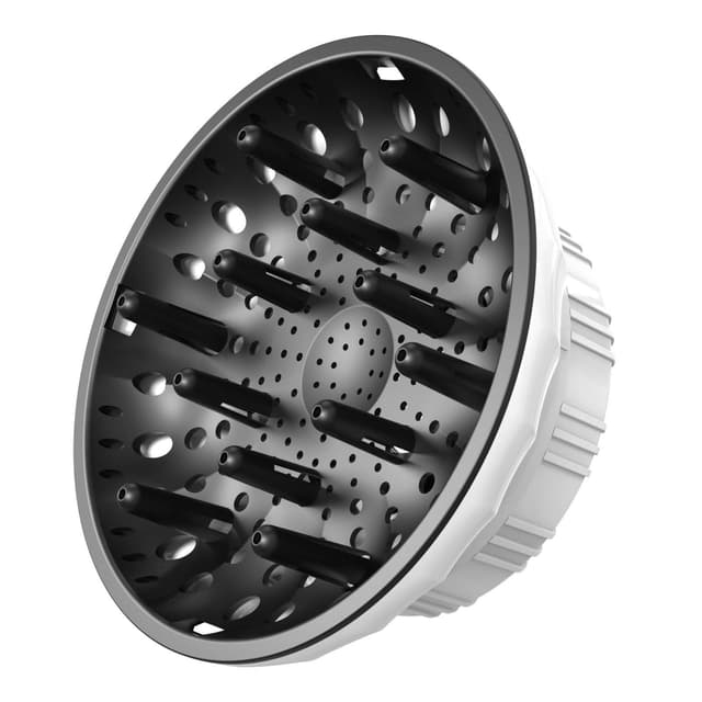 Universal Hair Diffuser for Blow Dryer - Fits All 1.4-2.4 inch Dryers, Professional Ionic Diffuser Attachment for Curly/Wavy Hair, Reduces Frizz & Enhance Curls, Lightweight, Travel-Friendly (white)