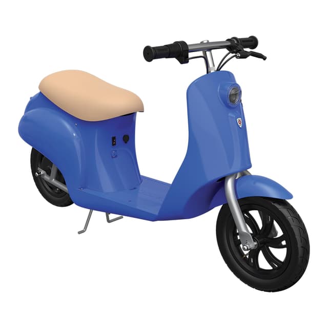 Razor Electric Retro Scooter for Ages 8+, 170 lb Max Weight, Blue, w/ 250W Motor, 12.5” Tires & 24V Battery, Up to 15 MPH, Pocket Mod – Lightweight Ride On Motorcycle Bike for Young and Teen Riders