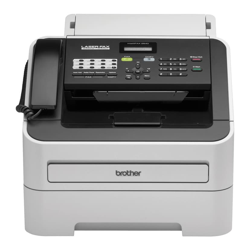 Brother FAX-2840 High Speed Mono Laser Fax Machine, Dark/Light Gray - FAX2840, 17.750x18.125x16.625