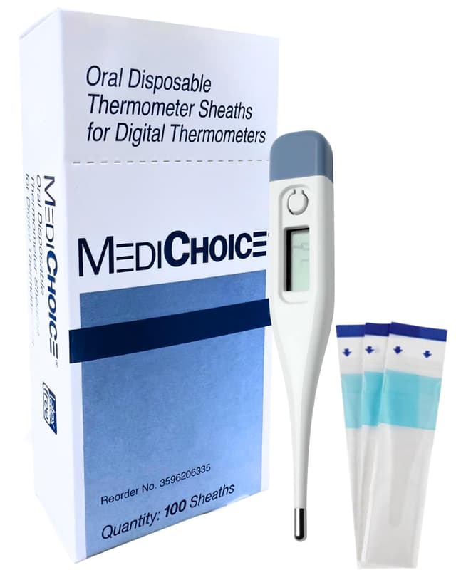 MediCHOICE DISPOSABLE THERMOMETER SHEATHS FOR DIGITAL THERMOMETER BOX OF 100
