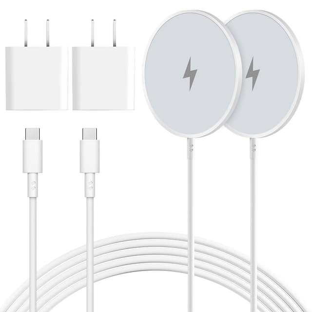 Magnetic Wireless Charger 2Pack Apple 10FT Magsafe Charger,Fast Mag-Safe Charging Wireless iPhone Charger Pad with Charging Plug for iPhone 16Pro Max/16Pro/16Plus/15Pro Max/15/14/13/12/AirPods3/Pro 2