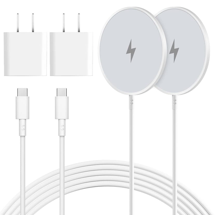 Magnetic Wireless Charger 2Pack Apple 10FT Magsafe Charger,Fast Mag-Safe Charging Wireless iPhone Charger Pad with Charging Plug for iPhone 16Pro Max/16Pro/16Plus/15Pro Max/15/14/13/12/AirPods3/Pro 2