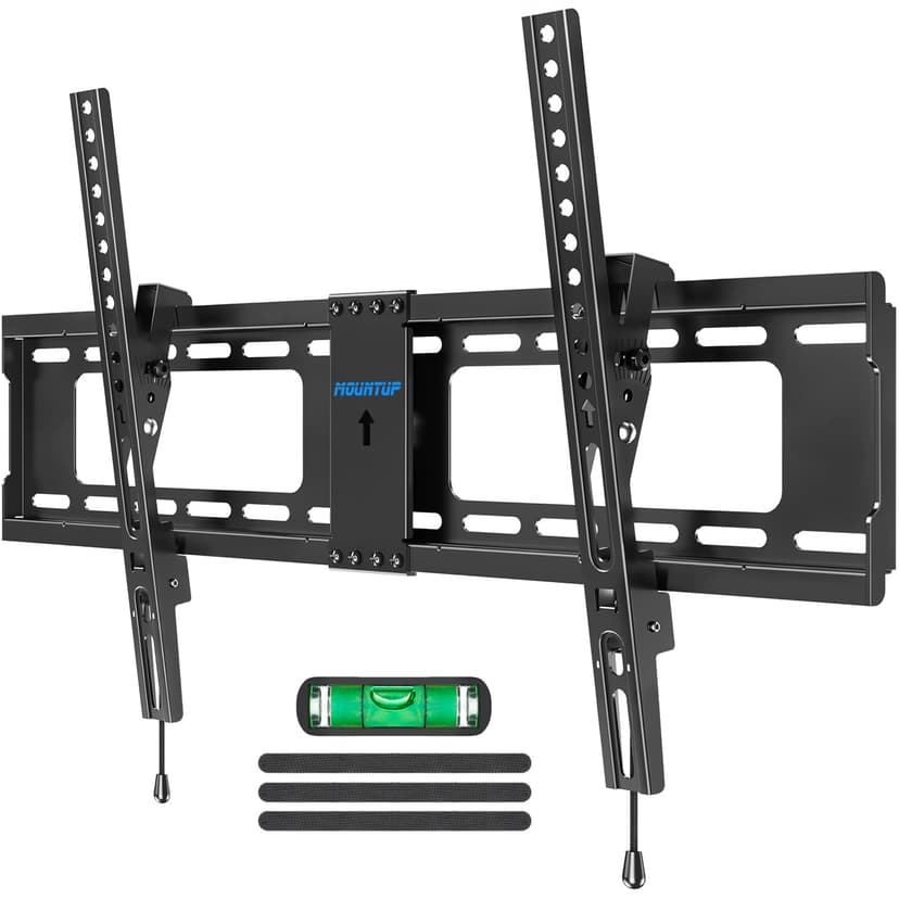 MOUNTUP TV Wall Mount Tilting TV Mount Bracket for Most 37-82 Inch Flat Screen/Curved Low Profile Wall Mount Saving Space Max VESA 600x400mm Hold up to 132 lbs Fit 16" 18" 24" Stud MU0008