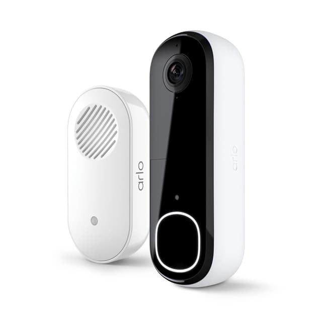Arlo Video Doorbell 2K + Chime 2 (2nd Gen, Latest Release), Wireless or Wired Option, 2-Way Audio, Night Vision, Head to Toe View, Package Detection, Person & Vehicle Recognition, 1-Month Secure Plan