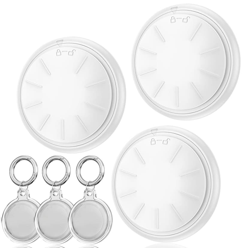 3 Packs Air Tracker Tags[Apple MFi Certified],Tracker Tags Work with Apple Find My (iOS Only),Bluetooth Tracker with Waterproof Case,Smart Keys Finder and Item Locator for Keys,Bags,Luggage,etc