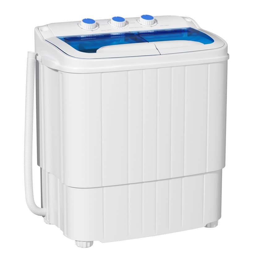INTERGREAT Portable Washer and Dryer, 16 lbs Mini Small Washing Machine Combo with Spin Dryer, Compact Twin Tub Laundry Washer Machine for Apartments, Dorm, Rv, Camping, Blue