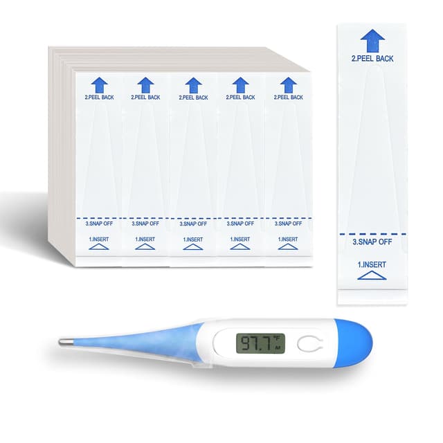 Boncare Thermometer Covers Disposable - 100 Pcs Probe Covers for Digital Thermometers, Can be Used for Oral, Rectally or Underarm