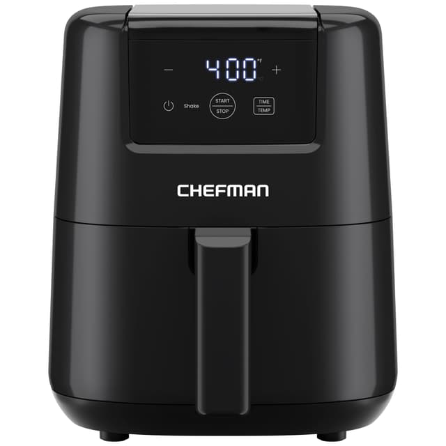 CHEFMAN 2 Qt Mini Air Fryer – Digital Space-Saving Compact Air Fryer with Nonstick and Dishwasher Safe Basket, Quick & Easy Meals in Minutes, Features Digital Timer and Shake Reminder – Black