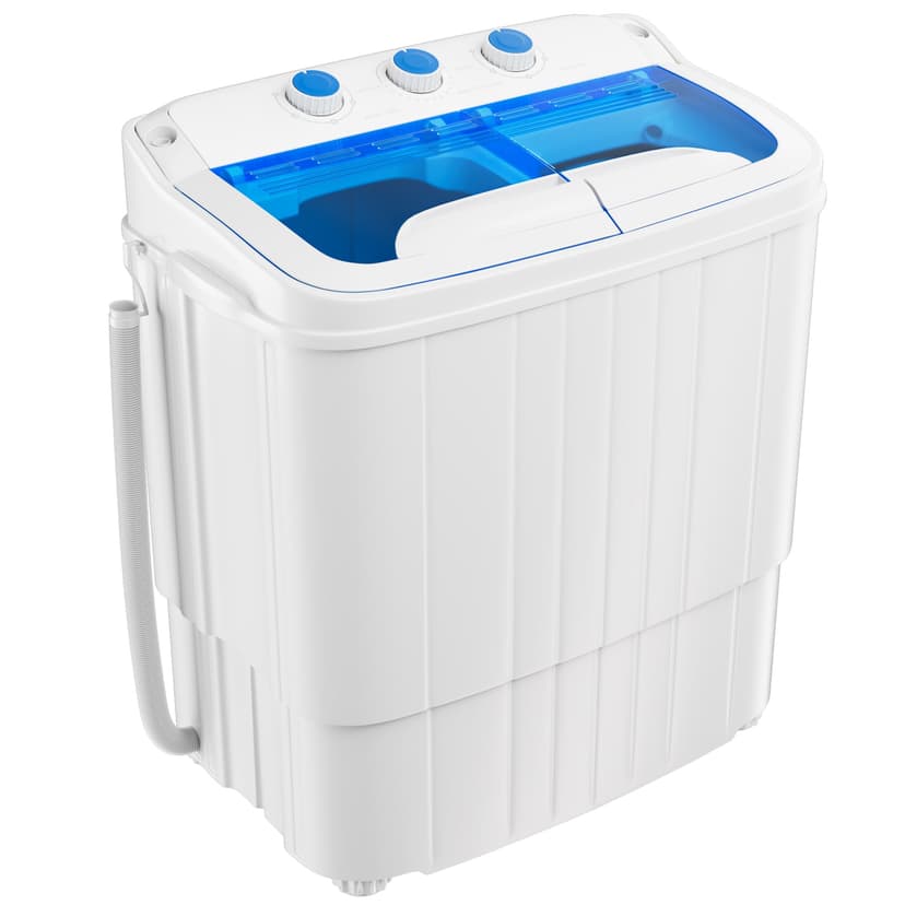 Superday Portable Washing Machine, 18lbs Small Washing Machine and Spin Dryer Combo, Mini Twin Tub Laundry Machine for Camping, Apartments, Dorms, College Rooms, RV, Delicates, Blue