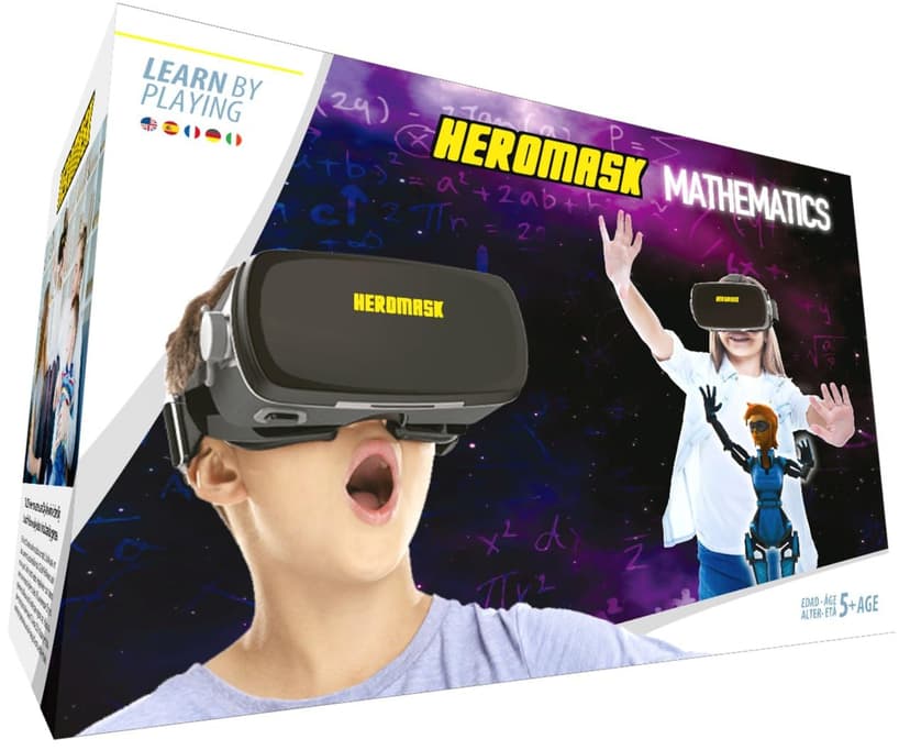 VR Headset + Math Games [Multiplication Subtraction etc] Virtual Games: Gift for Boys & Girls. Cool Educational Toys for Kids 5 6 7 8… Years Old. Virtual Reality Learning Resources Grade 1 2 3 4…8