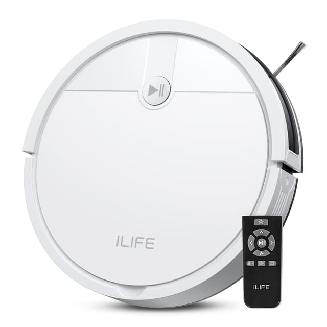 ILIFE V2 Robot Vacuum Cleaner, Tangle-Free Suction, 120 Mins Runtime, Slim, Self-Charging Robotic Vacuum Cleaner, Ideal for Pet Hair and Hard Floors