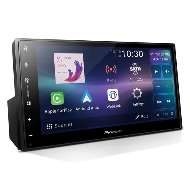Pioneer DMH-W3000NEX 6.8" Double Din Multimedia Digital Media Receiver, Wireless Apple CarPlay and Android Auto, Bluetooth, Backup Camera Compatible, Touchscreen, One Touch Navigation