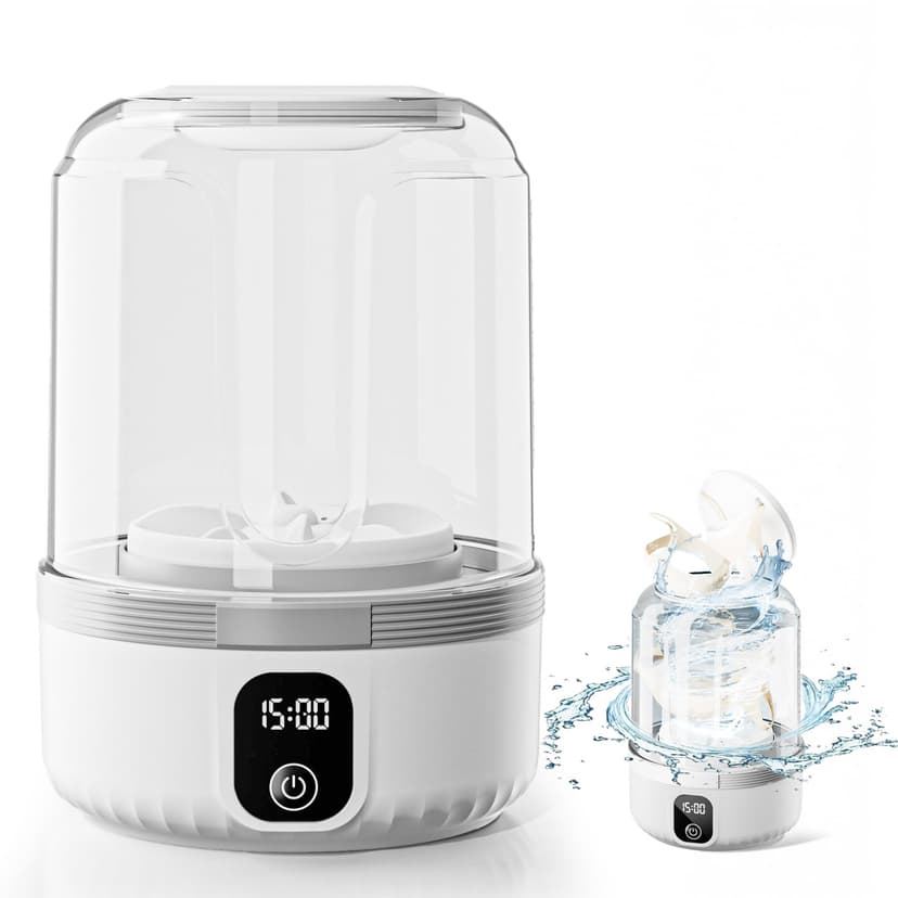 Underwear Washing Machine, Upgrade 1.5L Mini Portable Washing Machine Rechargeable Underwear Washer Deep Cleans Small Clothes for Apartment, Dorm, RV, Travel & Hotel Use