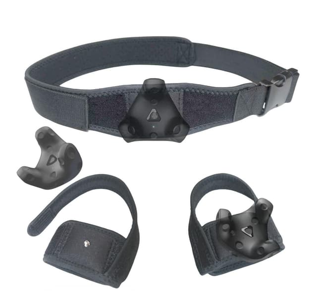 Jadery VR Tracker Straps Waist+Feets 3 in1(New Model for 2024), for Vive Tracker, Ultimate Tracker, Tundra Tracker –Full Body Tracking Belt in VR Chat, Dance Dash, and Other FBT apps
