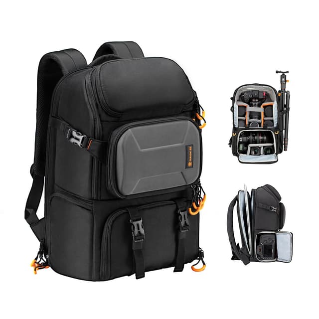 TARION 15L Camera Backpack Large Camera Bag with 15.6" Laptop Compartment & Side Access & Waterproof Raincover Outdoor Photography Hiking Travel Professional DSLR Backpack for Photographers(PBL)