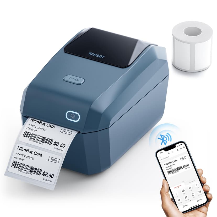 NIIMBOT K3 Label Printer, 3 Inch Desktop Label Maker with High-Speed, Bluetooth and USB Connection, Support Smartphone & PC, Thermal Label Maker for Small Business and Home Office