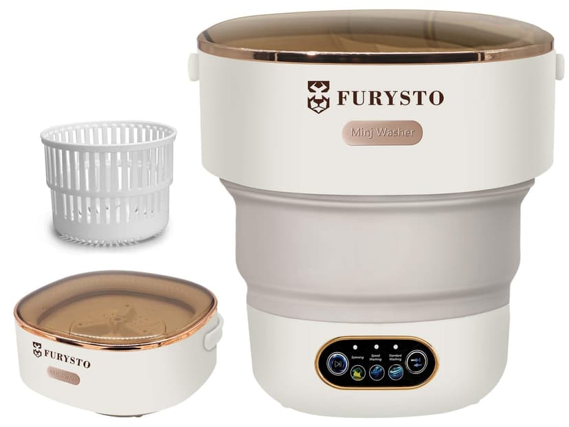 Foldable Portable Washing Machine Upgraded with Spin Basket,16L Mini Laundry Machine,Automatic 3 Cleaning Modes for Underwear/Baby Clothes/Socks,Ideal for Travel,Dorms, Apartments,Hotels,RVs & Camping