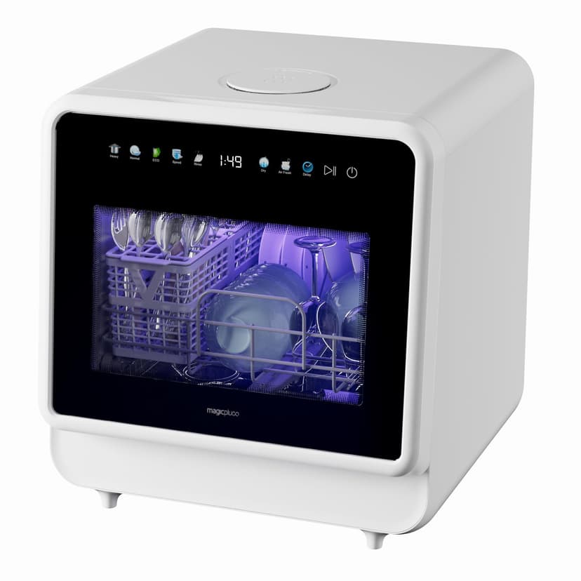 magicplux Portable Dishwasher, Countertop Dishwasher with Color Screen, 5 Place Settings & 8 Washing Programs, Mini Dishwashers, 3 Spray Arms with 5 L Built-in Water Tank