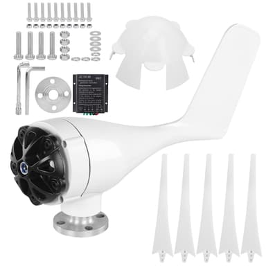 1600W Wind Turbine Generator, 5 Blade, 48V, Nylon Fiber, Low Speed Starting, for Home Marine Industrial Energy Equipment