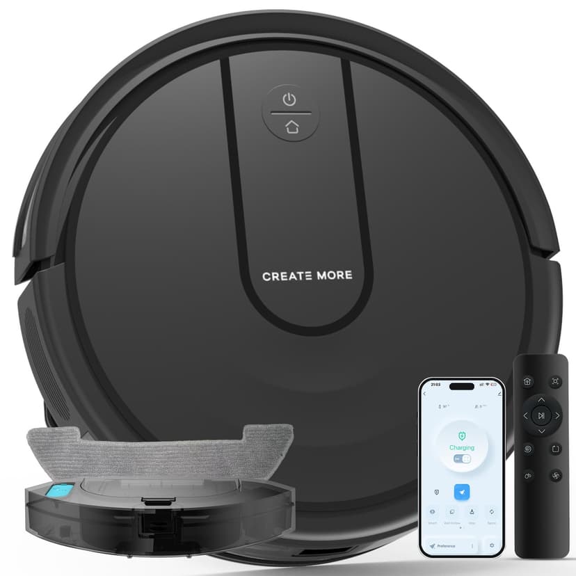 Bagotte Robot Vacuum and Mop Combo, Robotic Vacuum with 5000Pa, Schedule, 4 in 1 Robotic Vacuum Cleaner, Quiet Slim,Self-Charging,Wi-Fi/Voice/App,Perfect for Pet/Hard Floors,/Carpet