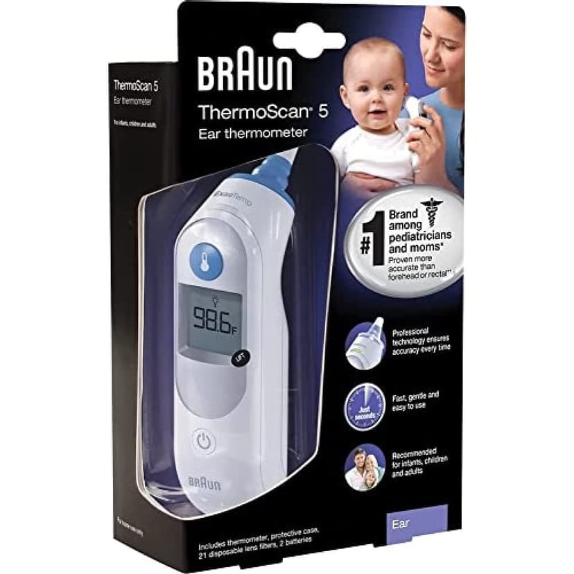 Braun ThermoScan Tympanic Ear Thermometer Digital Display 32878506015 1 Each