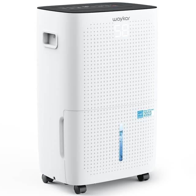 Waykar 150 Pints 7,000 Sq. Ft Energy Star Dehumidifier with Drain Hose for Commercial and Industrial Large Rooms, Home, Basements, Storages, Warehouses and Bedrooms
