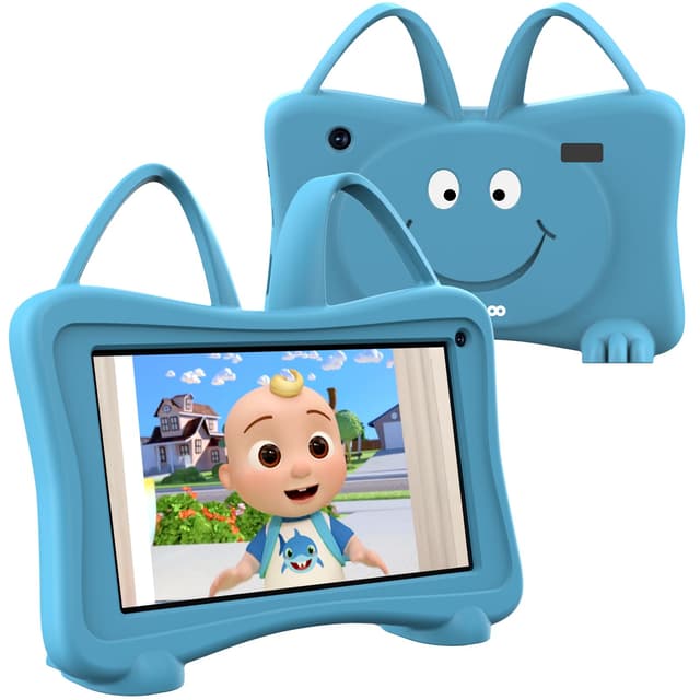 Trayoo Kids Tablet 7 Toddler Children's Learning Tablet with WiFi, YouTube, Parental Control, Durable Case Education Learning Apps for Boys Girls (Blue)