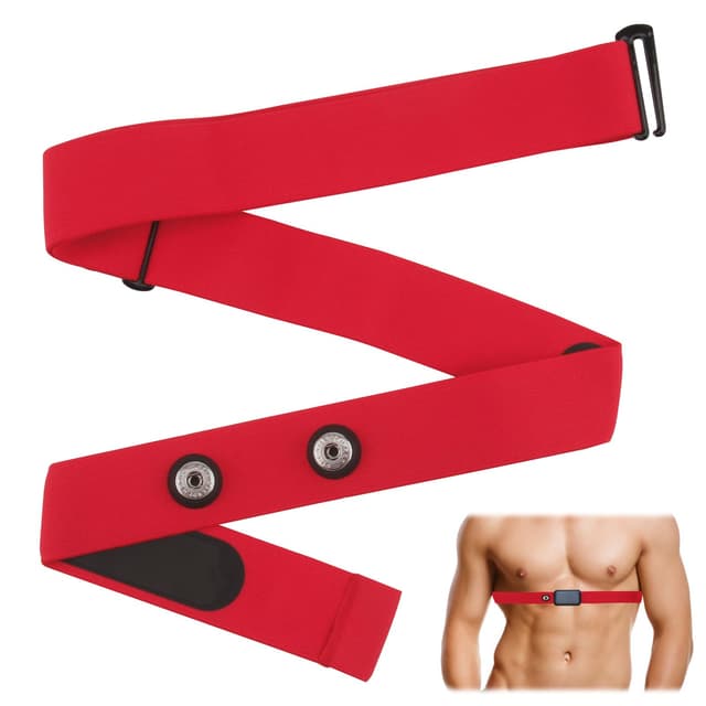 Heart Rate Monitor Chest Band for Polar H10 H9 H7, Adjustable Waterproof Replacement Chest Strap Compatible with Polar Garmin (Red)