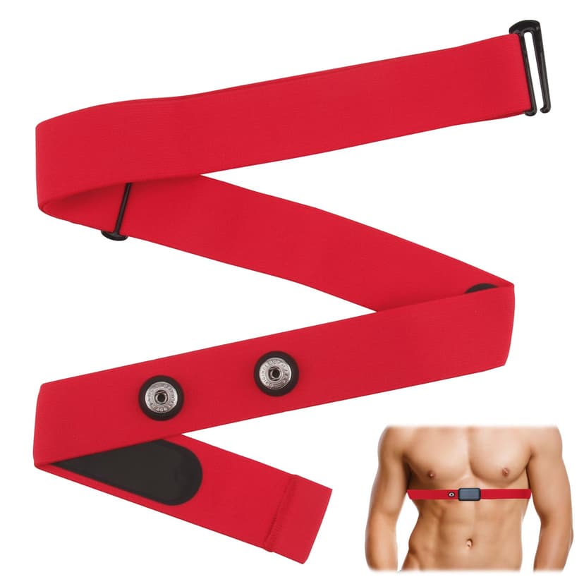 Heart Rate Monitor Chest Band for Polar H10 H9 H7, Adjustable Waterproof Replacement Chest Strap Compatible with Polar Garmin (Red)