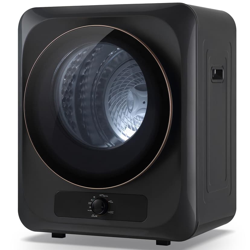 Auertech 1.5 Cu.Ft Portable Clothes Dryer, 850 W Front Load Electric Dryer Machine with Stainless Steel Drum, Simple Control Knob, Compact Tumble Dryer for Laundry Apartment, Dorm, RV, Grey