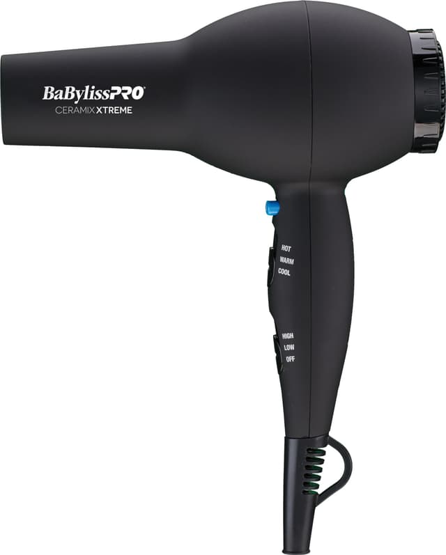BaBylissPRO Ceramix Xtreme Hair Dryer, 2000-Watt Professional Blow Dryer with Concentrator Nozzle, 6 Heat/Speed Settings, For All Hair Types