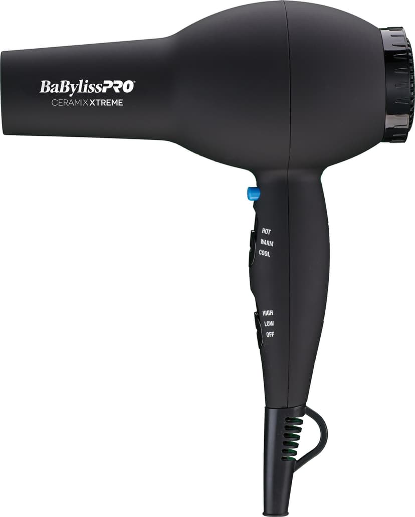 BaBylissPRO Ceramix Xtreme Hair Dryer, 2000-Watt Professional Blow Dryer with Concentrator Nozzle, 6 Heat/Speed Settings, For All Hair Types