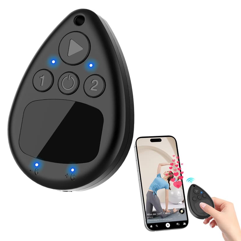 OUTXE Wireless Auto Clicker for iPhone, Bluetooth Phone Screen Tapper with Battery for Hands Free, Silent & Adjustable Speed Finger Clicker for Tiktok Live Broadcasts Likes, Gaming, Reward Task