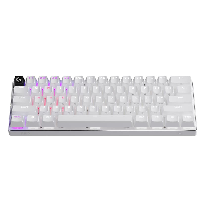 Logitech G PRO X 60 Lightspeed Wireless Gaming Keyboard, Ultra Compact TKL 60% Mechanical Keyboard for Windows PC, LIGHTSYNC RGB, Dual-Shot PBT Keycaps, GX Optical Tactile Switches - White