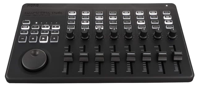 Korg Nanokontrol Studio Bluetooth/USB MIDI Control Surface with 8 Faders & Backlit Switches