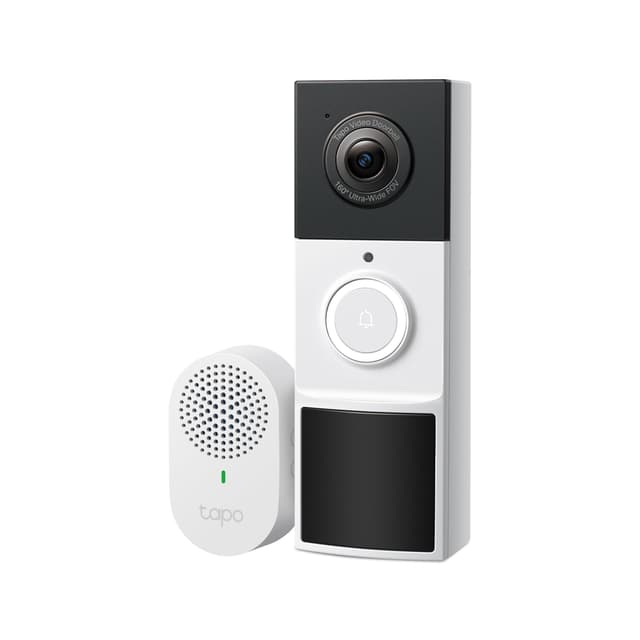 Tapo 2K Wireless Smart Video Doorbell with Chime - 160° Ultra-Wide View,Person Detection,Ring Call, 2-Way Audio,Subscription-Free Local Storage/Optional Cloud,Motion Only Alert, Works with Alexa, D210
