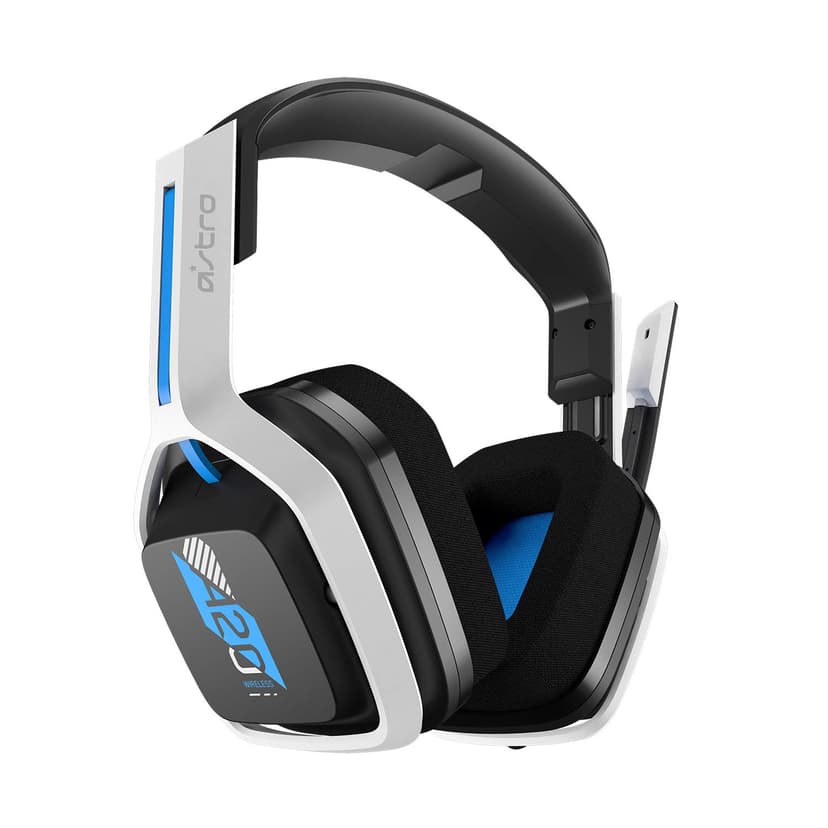 ASTRO Gaming A20 Wireless Headset Gen 2 - Compatible with PlayStation 4 & 5 / PC/Mac - White/Blue