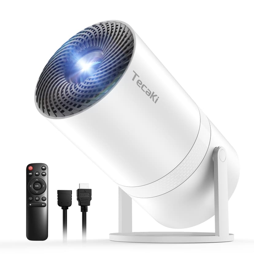 [Built-in Apps]Mini Portable Projector with WiFi and Bluetooth,Support Movie Projector 1080P HD,Auto Keystone Correction,180° Rotatable,Compatible with TV Stick, HDMI, USB, Smartphone, Laptop