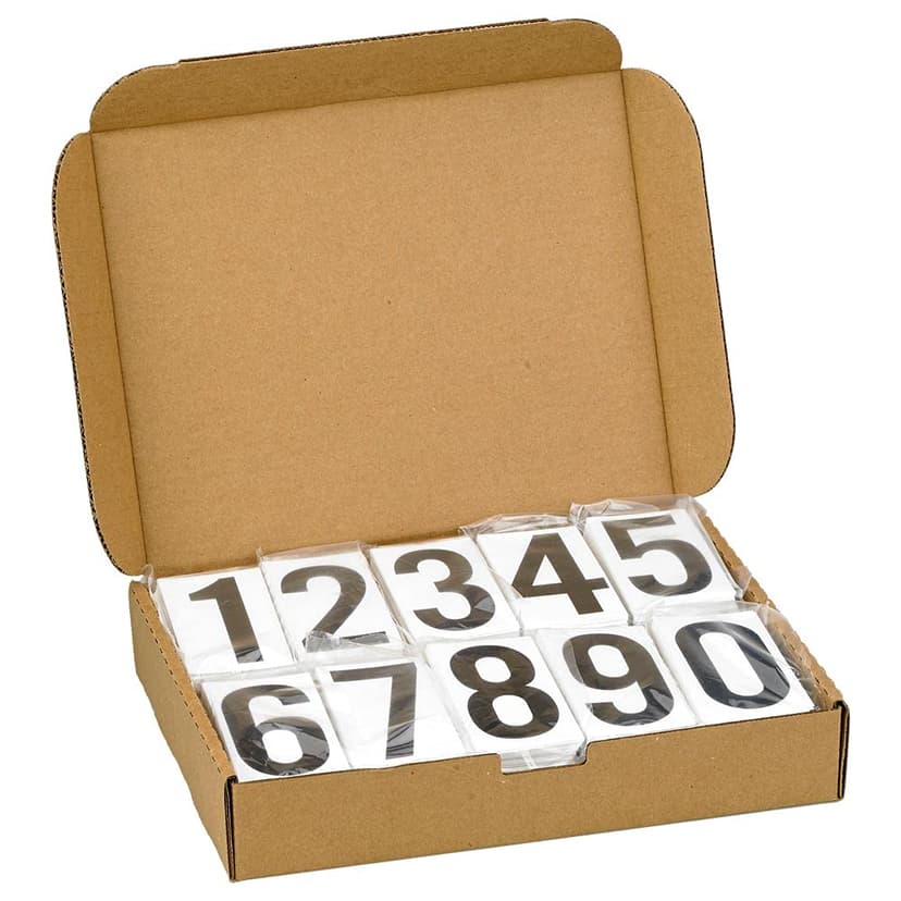 Placard Vinyl Numbering Kit - 3.5" H Permanent Adhesive Clear-Back Vinyl with Black Numbers - 50 Decals of 0-9, 500 Total Per Kit, DOT Compliant, J. J. Keller & Associates, Inc.