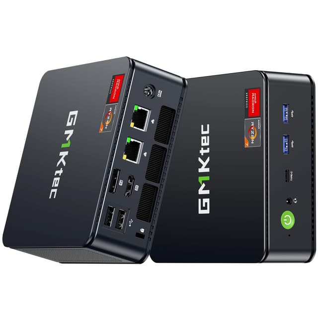 GMKtec M5 Ultra Gaming Mini PC Ryzen 7 7730U (Upgraded 7430U/ 5825U), 32GB RAM 512GB SSD Dual NIC LAN 2.5GbE Desktop Computers, Triple 4K Display, WiFi 6E, USB-C, BT 5.2, DP, HDMI 2.0