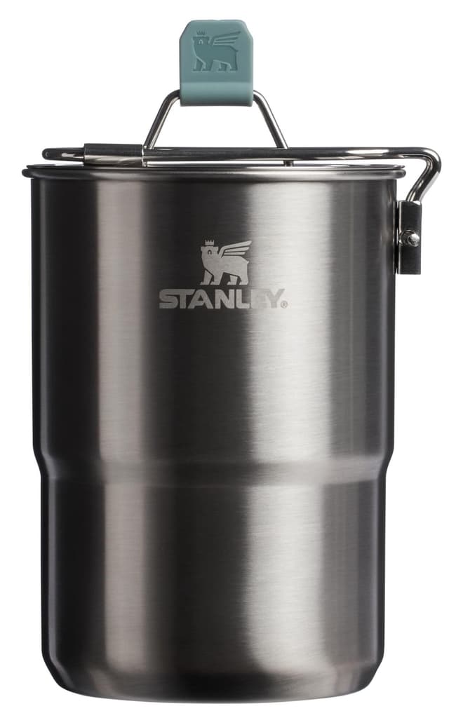 Stanley Wildfare Go 4-Piece Stainless Steel Two Cup Cook Set | 32 oz Pot and Lid with Fold & Lock Handle | 2 Stacking Cups | Camping Essentials for Your Camp Kitchen | BPA-Free | Shale + Charcoal